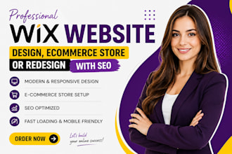design a professional wix website, wix ecommerce store, or wix redesign with SEO