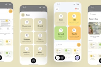 develop ocr scanner app, PDF scanner app, document scanner app, ai scanner app