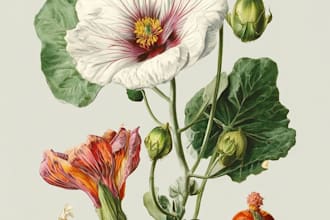 draw realistic scientific botanical illustration