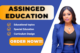write on education, curriculum design, and special education topics