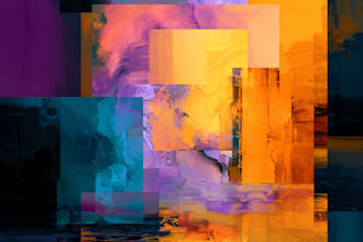 retro vintage chill lofi abstract album or single cover art