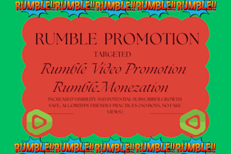 do bumper rumble channel, rumble video promotion and marketing