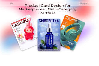 design eye catching product cards for marketplaces