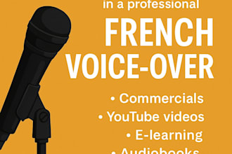 narrate your script in a professional french voiceover
