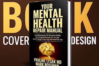 design cover for therapy, mental health, emotional wellness, life coaching book