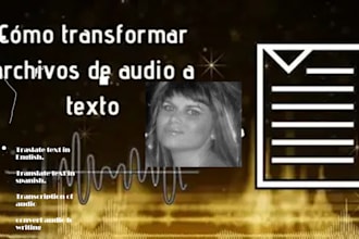 realizo transcripciones de audio a texto, traduzco subtítulos documentos