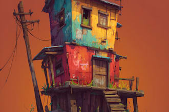 design concept art, environment or anime game art