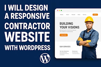 design responsive contractor website with wordpress