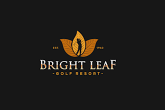 design elegant amazing golf resort logo