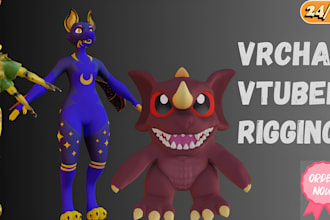 do 3d character modeling and rigging for varchar avatars