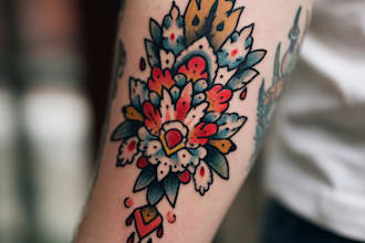 design a profesional trash polka tattoo