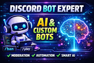 build custom discord bots for moderation automation and ai features