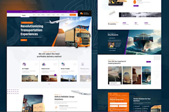 develop logistic website courier trucking freight dispatch moving website, app