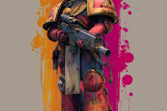 create a warhammer 40k character art