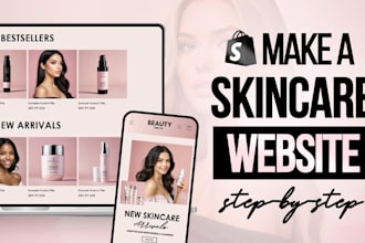 design shopify skincare store, skincare shopify website, skincare shopify store