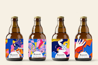 do a illustration for packaging, branding and other products