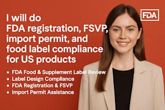 do fda registration, fsvp, import permit, food label compliance for US product