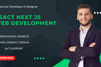 front end web developer in html css react next js, website design, figma to htm