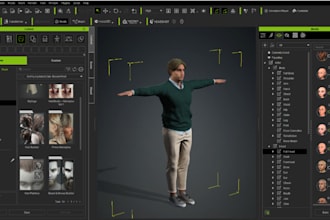 rig and animate character for character 4 cc4 and iclone 8, including retopology