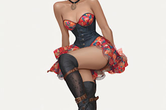 draw a pin up girl and pin up girl illustration