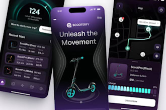 develop escooter app, ride sharing app, taxi booking app, ev charging app