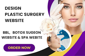 design plastic surgery website bbl botox surgeon website spa website