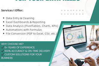 be your data entry and excel expert