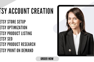 create verified etsy account creation, etsy SEO account creation, etsy