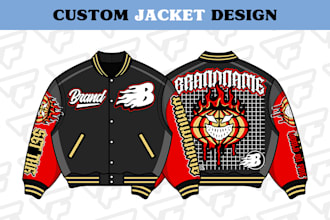 create unique letterman varsity jacket design for your brand