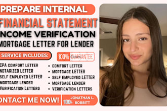 do internal audit financial statement US CPA mortgage letter income verification