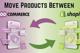 migrate products between shopify and woocommerce stores