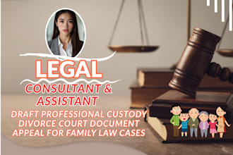 draft professional custody divorce court document appeal for family law cases