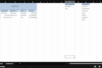 control de gastos e ingresos en excel