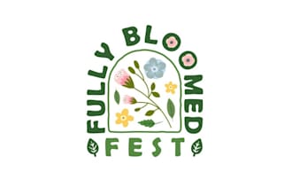 design bloomed fest journalist self care event logo
