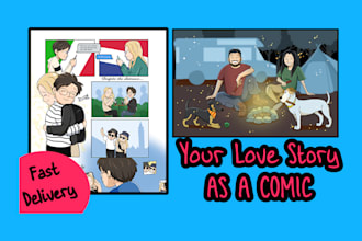 draw your love story in comic style