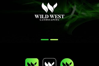 do organic natural landscape eco lawn care logo