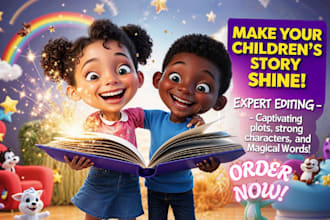 proofread, edit or write your childrens book ghost writer developmental edit