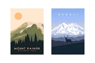 design travel poster or illustration in retro vintage style