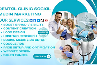 be your social media marketing manager for dental client dentist