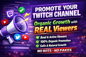 help grow your twitch channel with real and organic viewers