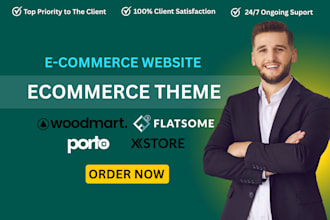 build a woocommerce store using woodmart, flatsome,or porto