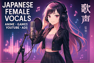 sing authentic japanese female vocals in anime, j pop, or game style