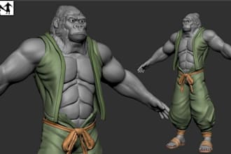 sculpt  highquality 3d model to 3d sculpting