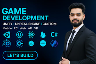 design, develop, and fix games in unity, and go dot as full stack game developer