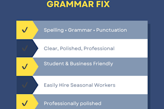 proofread and check grammar, spelling, and punctuation
