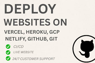 build deploy website on github vercel railway vps hostinger or fix any bug error