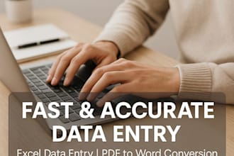 do excel data entry,  formatting, and clean up your spreadsheet