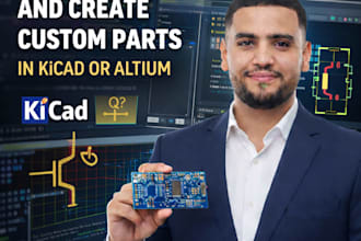 convert pcb and create custom parts in kicad or altium