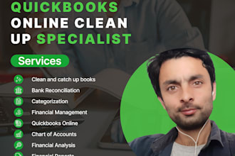 do bookeeping clean up and setup on quickbooks online