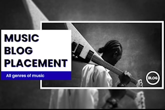 promote and place your music on 20 popular US music blogs